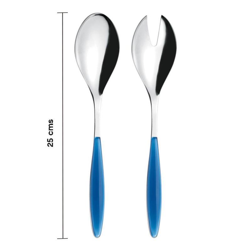 Set de 2 Servidores para Ensalada Feeling Color Azul en Acero Inoxidable
