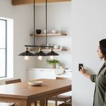 Lámpara Colgante 3 Luces Negra E27 40W