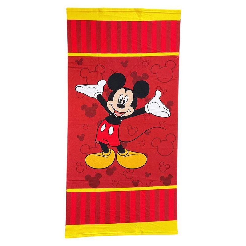 Toalla Infantil Diseño Disney Mickey Mouse de 70 x 140 Cm Color Rojo