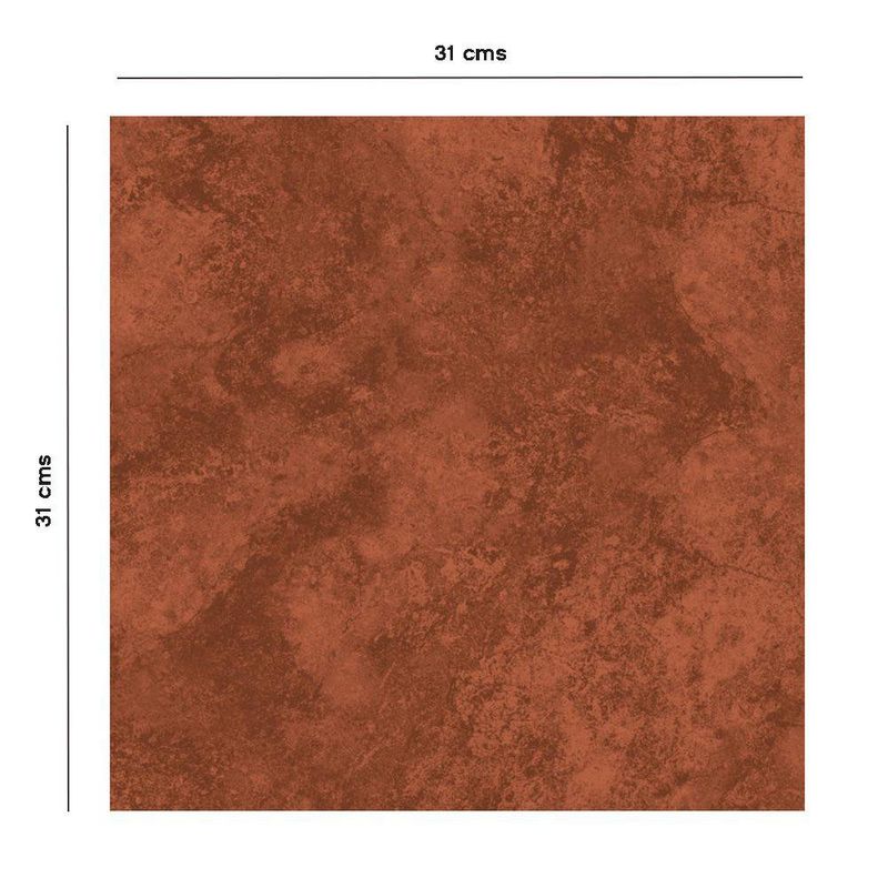 Piso Cerámico 522 Terracota Acabado Mate Color Rojo de 31 x 31 cm en Caja de 2 m²