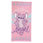 Toalla Infantil Diseño Disney Stitch Angel de 70 x 140 Cm