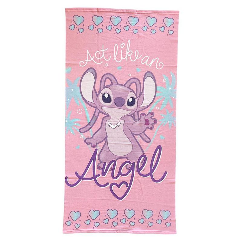Toalla Infantil Diseño Disney Stitch Angel de 70 x 140 Cm