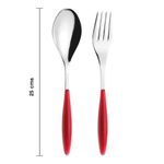 Set de 2 Cubiertos para Servir Feeling Color Rojo en Acero Inoxidable