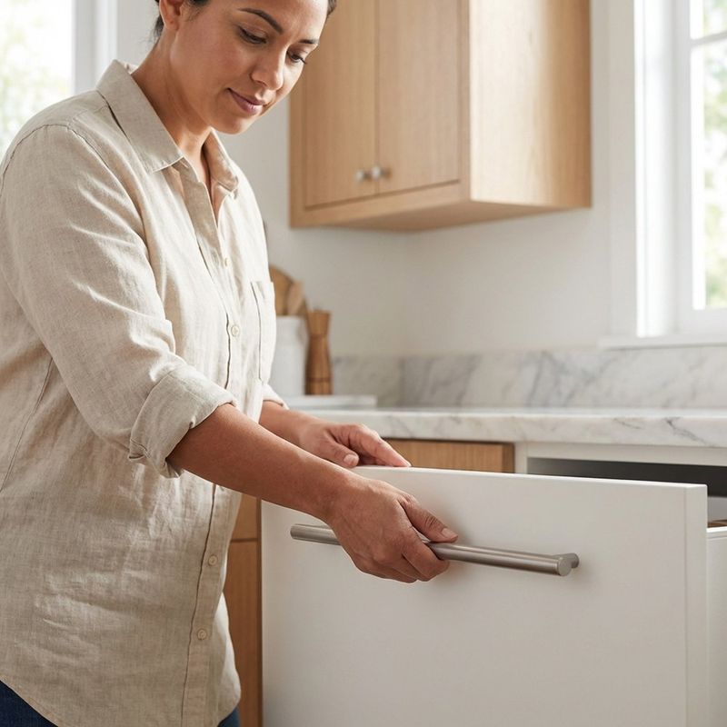 Halador Tipo Barra para Mueble Acabado Color Níquel de 416 Mm