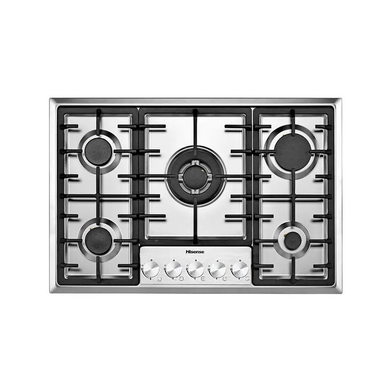 Cooktop a Gas Hisense 30 plg con 5 Quemadores de Acero Inoxidable