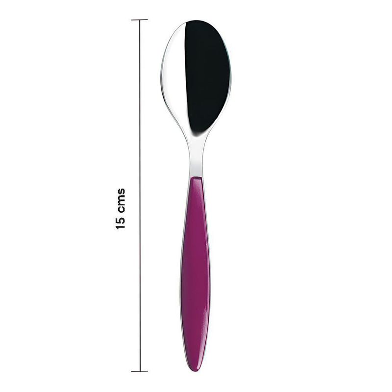 Cuchara para Mesa Feeling con Mango Color Morado y Acabado en Acero Inoxidable