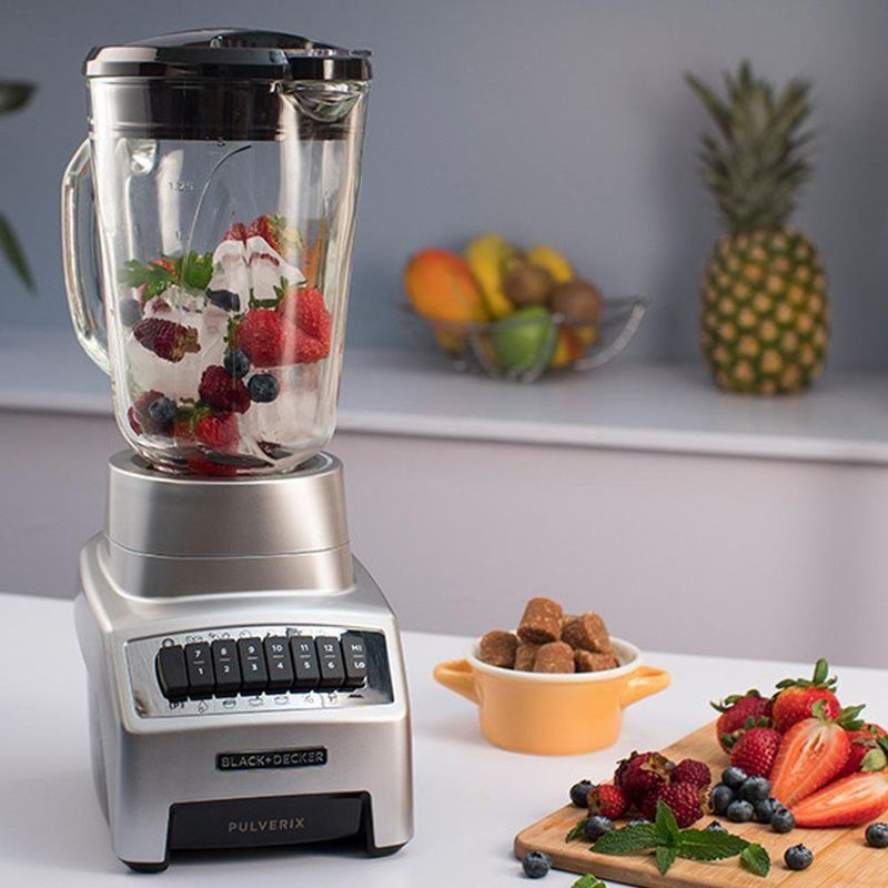 Licuadora Black and Decker Pulverix con Jarra de Vidrio de 1.5 l y Vaso Personal