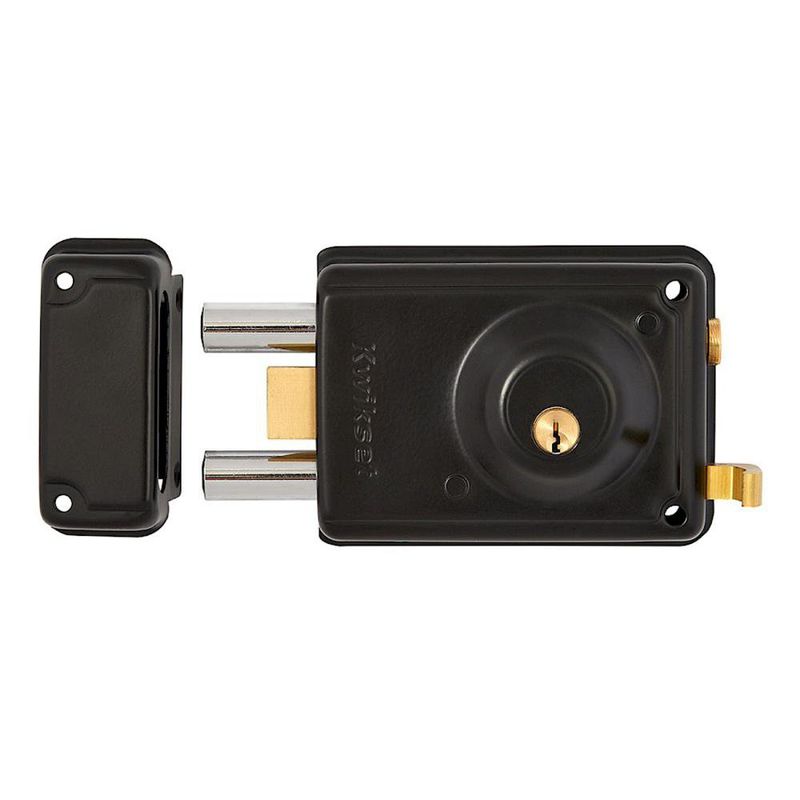 Cerradura Kwikset Sobreponer de 72 mm Derecha para Puerta Color Negro