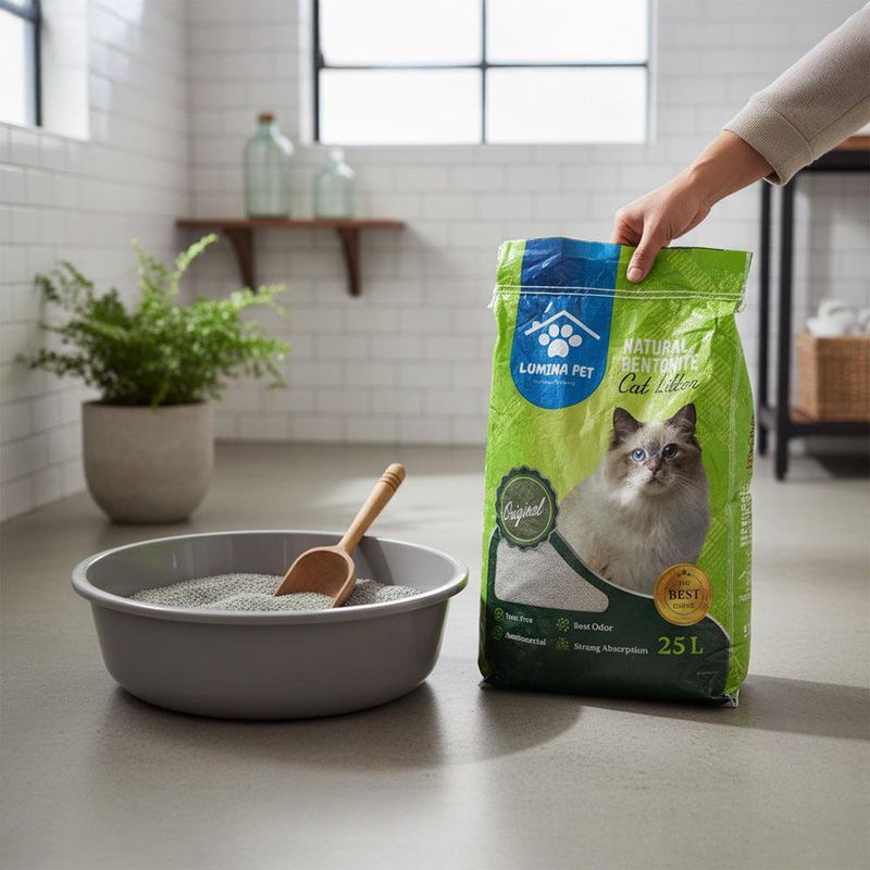 Arena Para Gato Bentonina sin Aroma de 20 Kg