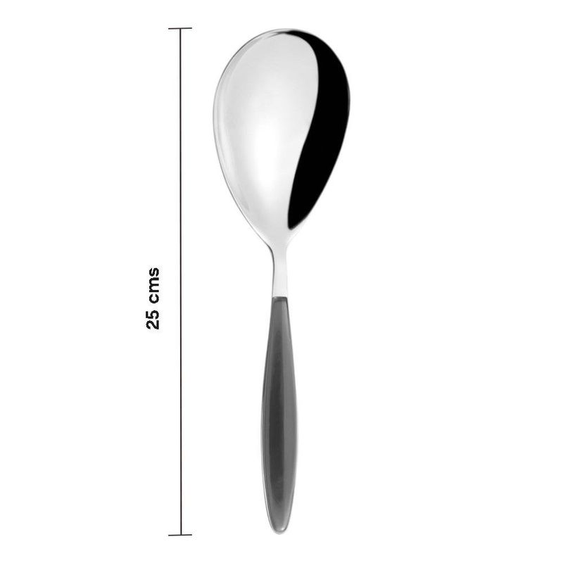 Cuchara para Servir Arroz Feeling Color Gris en Acero Inoxidable