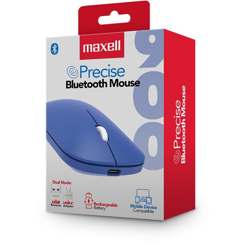 Mouse Inalámbrico Bluetooth Recargable Precise Color Azul