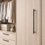 Halador Tipo Barra para Mueble Acabado Mate Color Negro de 416 Mm