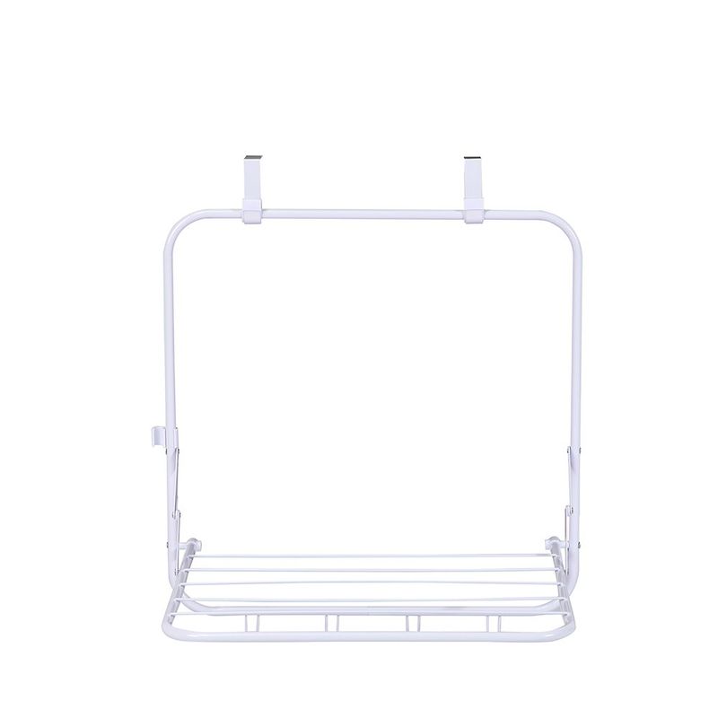 Tendedero de Puerta Metálico Plegable con Soporte Ajustable Color Blanco