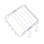 Tendedero de Puerta Metálico Plegable con Soporte Ajustable Color Blanco