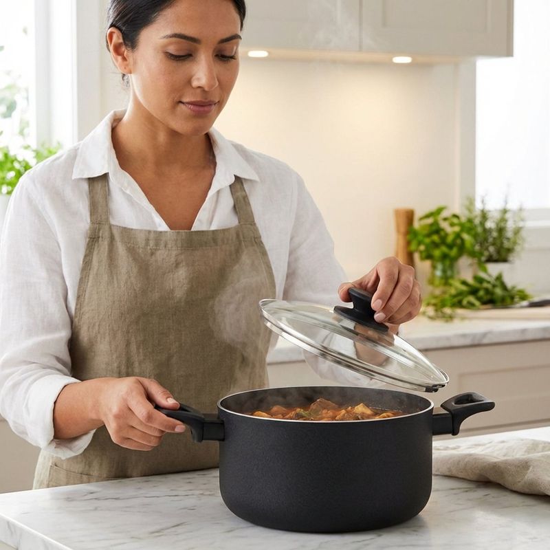 Olla Ashford de 6 Qt con Tapadera de Vidrio Ventilada Color Negro