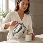 Cafetera Tipo Prensa Francesa Columbia Acero Inoxidable Aislada