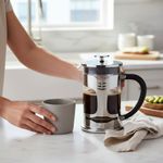 Cafetera Prensa Francesa de Vidrio con Filtro de Acero 1000 ml