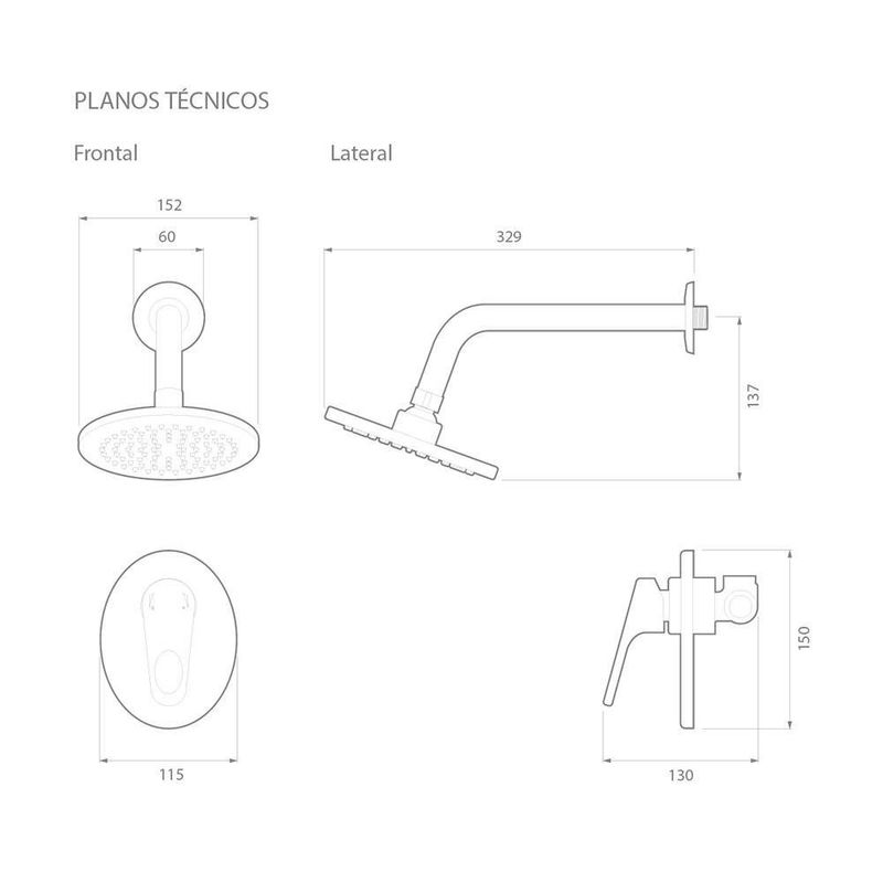 Ducha Monocomando Koral Negro Mate