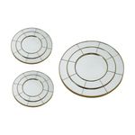 Juego de 3 Espejos Decorativos Circulares Dorados