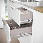 Gabinete de Cocina Base Gloria con 2 Puertas y 3 Gavetas Color Blanco de 120 Cm