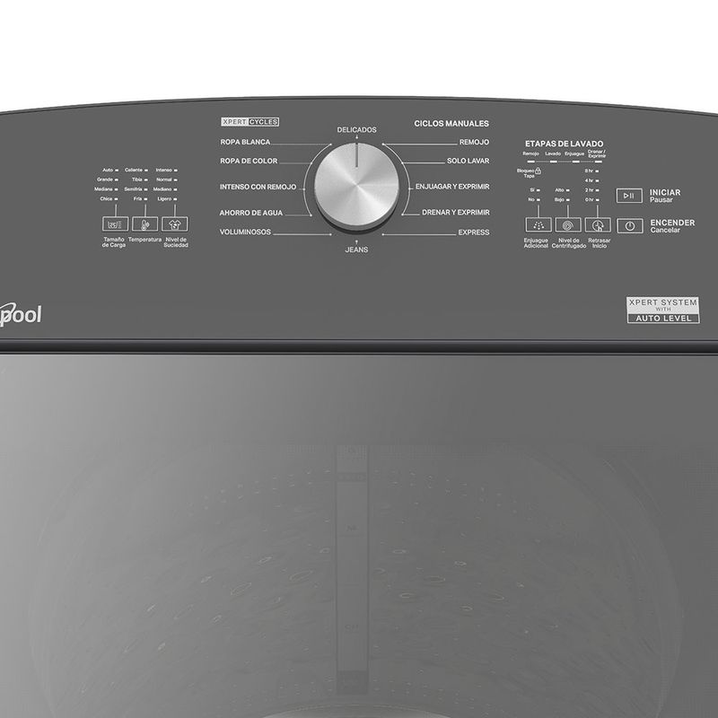 Lavadora Carga Superior 24 kg con Xpert System e Impeller Color Gris