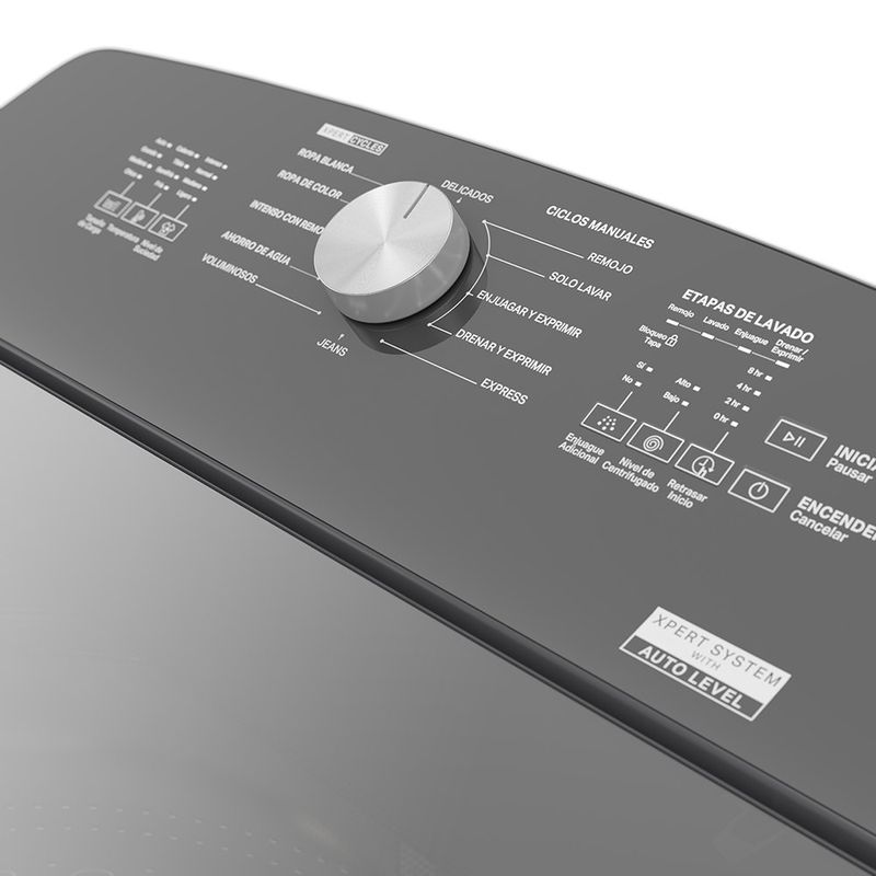 Lavadora Carga Superior 24 kg con Xpert System e Impeller Color Gris