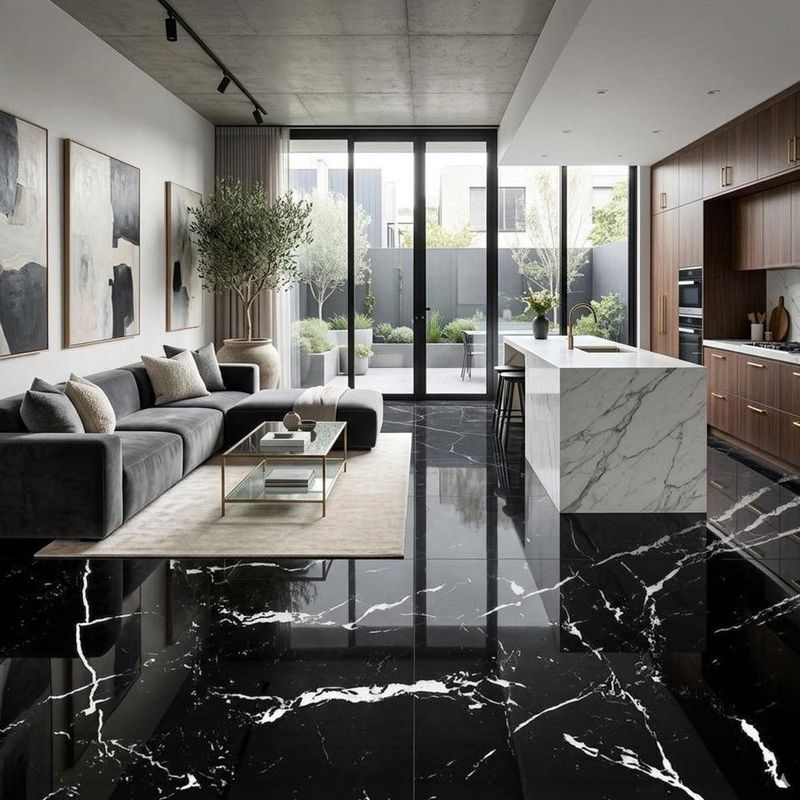 Piso Gres Imperial Color Negro Pulido Rectificado de 60 x 60 cm en Caja de 1.44 m²