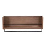 Repisa Porta Vinos y Copas Madera Oscura