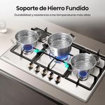 Cooktop a Gas Hisense HGH751SS01 30 plg 5 Quemadores en Acero Inoxidable