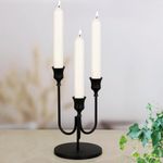 Candelero Negro para 3 Velas Taper