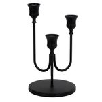 Candelero Negro para 3 Velas Taper