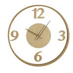 Reloj de Pared con Esfera de Cuartos Marco Madera de 40 Cm