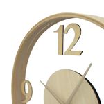 Reloj de Pared con Esfera de Cuartos Marco Madera de 40 Cm