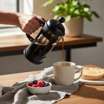 Cafetera Prensa Francesa Chambord para 3 Tazas de Acero Inoxidable Color Negro