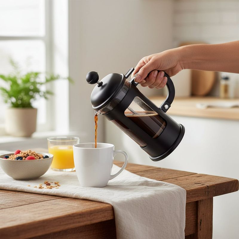 Cafetera Prensa Francesa Chambord para 3 Tazas de Acero Inoxidable Color Negro