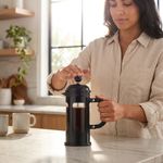 Cafetera Prensa Francesa Chambord para 3 Tazas de Acero Inoxidable Color Negro