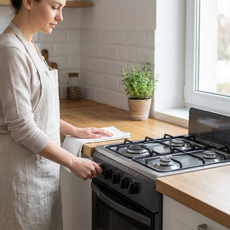 Estufa a Gas de Piso 20 plg con 4 Hornillas Color Negro