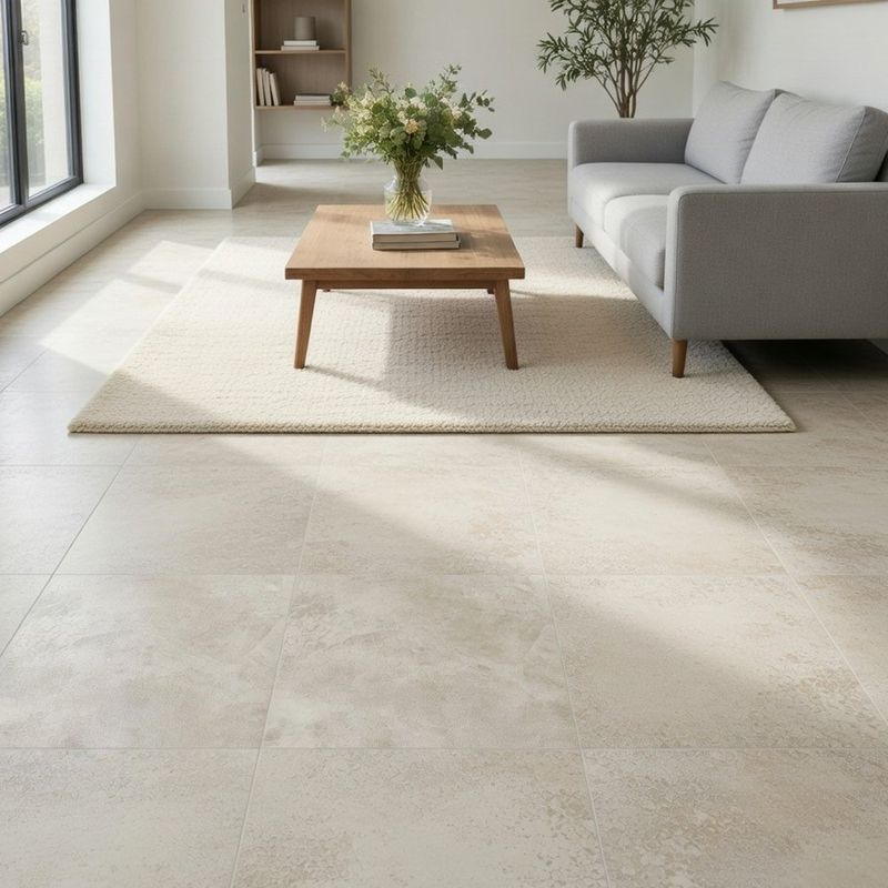 Piso Porcelanato Vulcano Acabado Mate Rectificado Color Beige de 60 x 60 cm en Caja de 1.44 m²