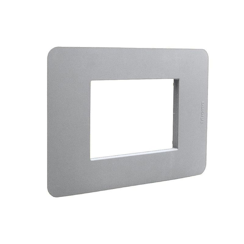 Placa Triple Modular Tipo MatixGo para Interruptor Color Gris