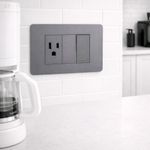 Placa Triple Modular Tipo MatixGo para Interruptor Color Gris