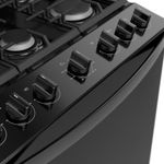 Estufa de Gas al Piso 30 plg con 6 Quemadores para Cocina Color Negro