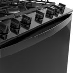 Estufa de Gas al Piso 30 plg con 6 Quemadores para Cocina Color Negro