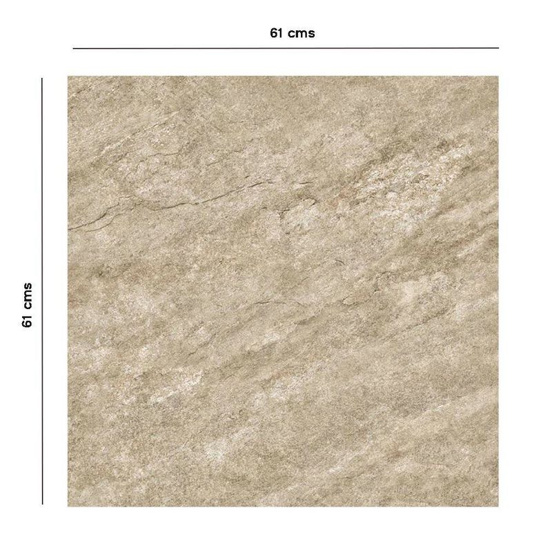Piso Cerámico Veneto Acabado Rústico Color Beige de 61 x 61 cm en Caja de 2.65²