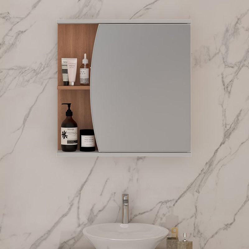 Gabinete de Baño Madera con Espejo para Almacenamiento 60 x 60.8 x 145 cm