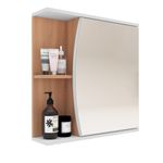 Gabinete de Baño Madera con Espejo para Almacenamiento 60 x 60.8 x 145 cm