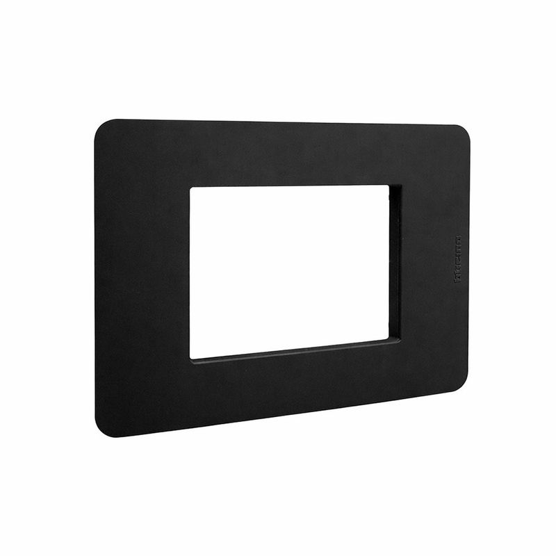 Placa Triple Modular Tipo MatixGo para Interruptor Color Negro