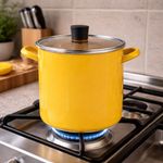 Olla Recta de 22 cm en Acero Vitrificado 7.5 l Color Amarillo