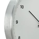 Reloj de Pared Diseño Clásico con Marco Plateado de 30 cm