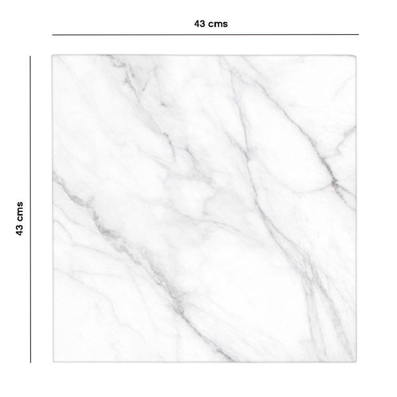 Piso Cerámico Le Blanc Acabado Brillante Color Blanco de 43 x 43 cm en Caja de 2.43 m²