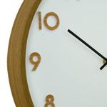 Reloj de Pared Diseño Minimalista con Marco Tipo Madera de 40 Cm